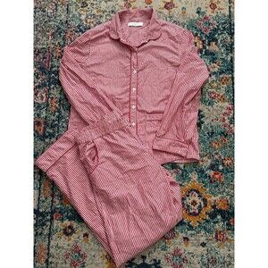 Classic Red Stripe Cotton Pajama Set